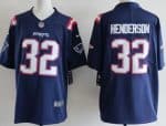 New England Patriots #32 TreVeyon Henderson Limited Navy Vapor Jersey