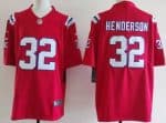 New England Patriots #32 TreVeyon Henderson Limited Red Vapor Jersey