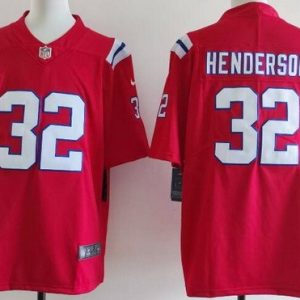 New England Patriots #32 TreVeyon Henderson Limited Red Vapor Jersey