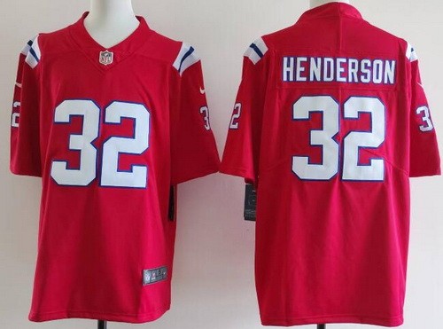 New England Patriots #32 TreVeyon Henderson Limited Red Vapor Jersey