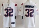 New England Patriots #32 TreVeyon Henderson Limited White Vapor Jersey