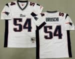 New England Patriots #54 Tedy Bruschi White 1996 Throwback Jersey