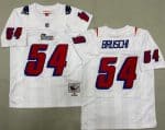 New England Patriots #54 Tedy Bruschi White Red 1996 Throwback Jersey