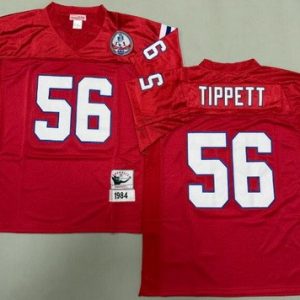 New England Patriots #56 Andre Tippett Red 1984 Throwback Jersey
