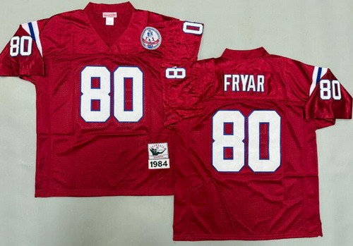 New England Patriots #80 Irving Fryar Red 1984 Throwback Jersey