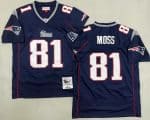New England Patriots #81 Randy Moss Navy 2007 Throwback Jersey