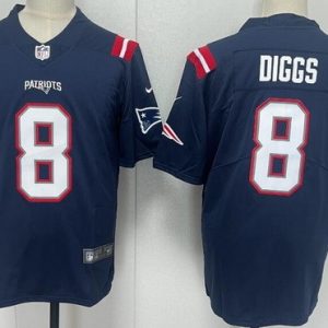New England Patriots #8 Stefon Diggs Limited Navy Vapor Jersey