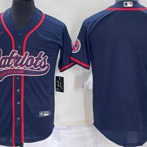 New England Patriots Blank Navy Baseball Jersey