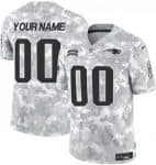 New England Patriots Customized Limited Arctic Camo 2024 Salute to Service Jersey