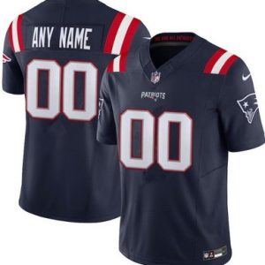 New England Patriots Customized Limited Navy FUSE Vapor Jersey