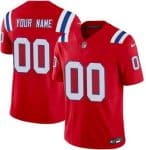 New England Patriots Customized Limited Red FUSE Vapor Jersey