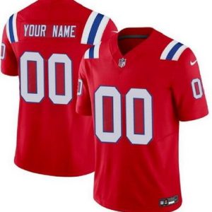 New England Patriots Customized Limited Red FUSE Vapor Jersey