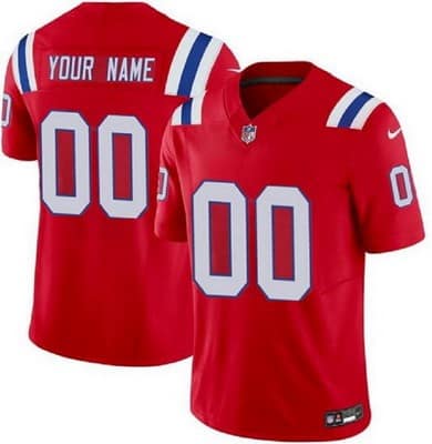 New England Patriots Customized Limited Red FUSE Vapor Jersey