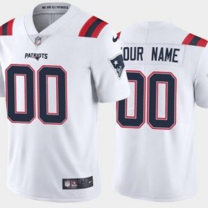 New England Patriots Customized Limited White 2020 Vapor Untouchable Jersey