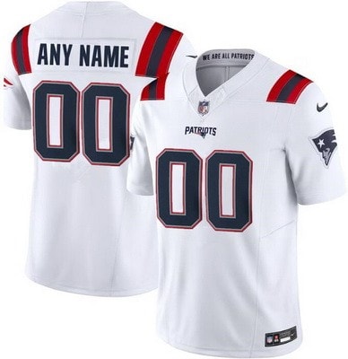 New England Patriots Customized Limited White FUSE Vapor Jersey