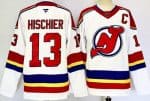 New Jersey Devils #13 Nico Hischier White Authentic Jersey