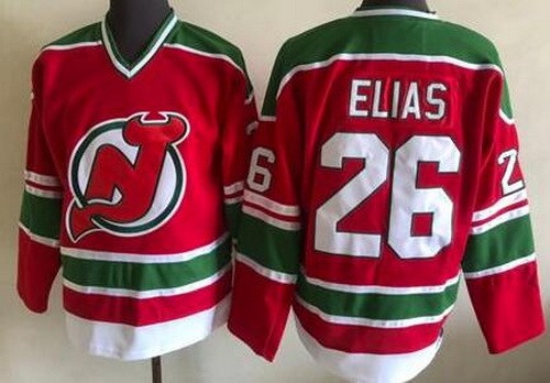 New Jersey Devils #26 Patrik Elias Red Green Throwback Jersey
