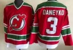 New Jersey Devils #3 Ken Daneyko Red Green Throwback Jersey