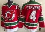 New Jersey Devils #4 Scott Stevens Red Green Throwback Jersey