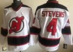 New Jersey Devils #4 Scott Stevens White Throwback Jersey
