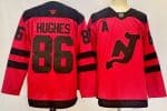 New Jersey Devils #86 Jack Hughes Red Alternate Authentic Jersey