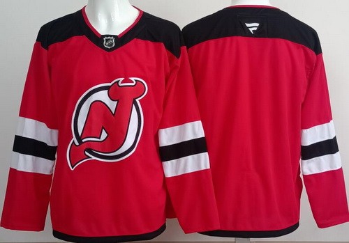 New Jersey Devils Blank Red Authentic Jersey