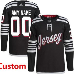New Jersey Devils Customized Black Alternate Authentic Jersey