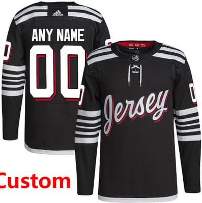 New Jersey Devils Customized Black Alternate Authentic Jersey