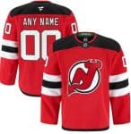 New Jersey Devils Customized Red Fanatics Authentic Jersey