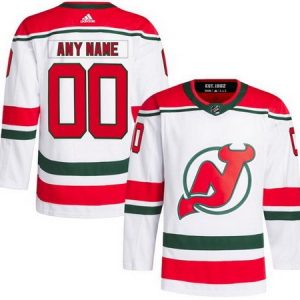 New Jersey Devils Customized White Alternate Authentic Jersey