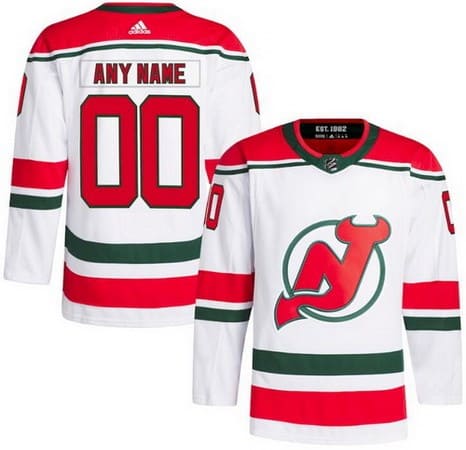 New Jersey Devils Customized White Alternate Authentic Jersey