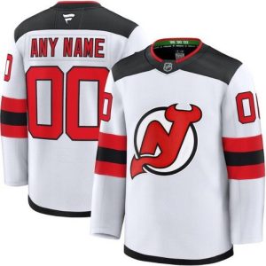 New Jersey Devils Customized White Fanatics Authentic Jersey