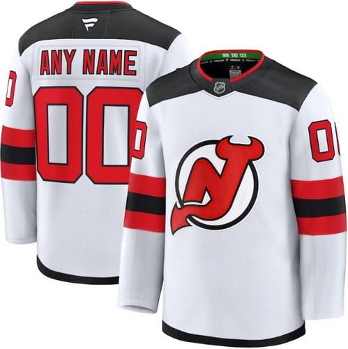 New Jersey Devils Customized White Fanatics Authentic Jersey