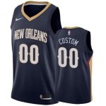 New Orleans Pelicans Custom Navy Icon Hot Press Jersey