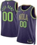 New Orleans Pelicans Custom Purple 2024 City Heat Press Jersey