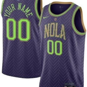 New Orleans Pelicans Custom Purple 2024 City Heat Press Jersey