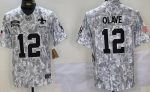 New Orleans Saints #12 Chris Olave Limited Arctic Camo 2024 Salute to Service Jersey