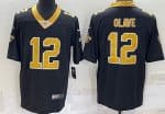 New Orleans Saints #12 Chris Olave Limited Black Vapor Jersey