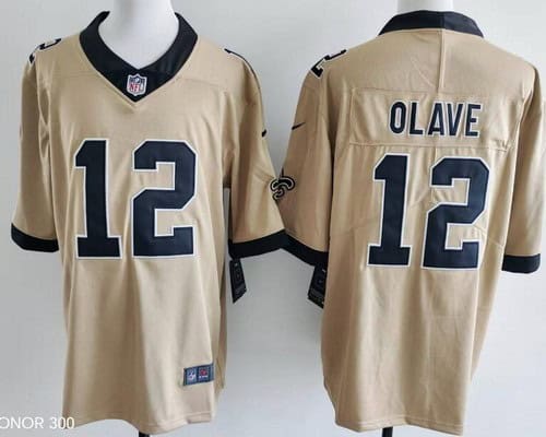 New Orleans Saints #12 Chris Olave Limited Gold Alternate Vapor Jersey