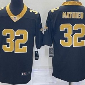 New Orleans Saints #32 Tyrann Mathieu Limited Black Vapor Jersey