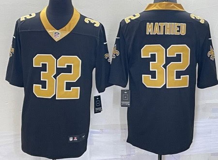 New Orleans Saints #32 Tyrann Mathieu Limited Black Vapor Jersey