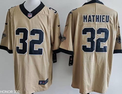 New Orleans Saints #32 Tyrann Mathieu Limited Gold Alternate Vapor Jersey