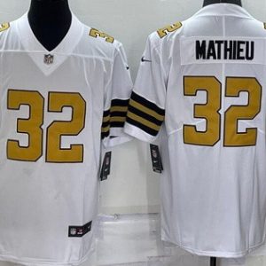 New Orleans Saints #32 Tyrann Mathieu Limited White Rush Color Jersey