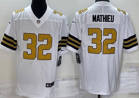 New Orleans Saints #32 Tyrann Mathieu Limited White Rush Color Jersey