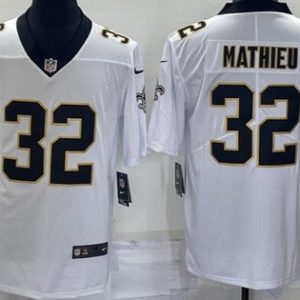 New Orleans Saints #32 Tyrann Mathieu Limited White Vapor Jersey
