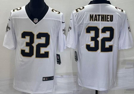 New Orleans Saints #32 Tyrann Mathieu Limited White Vapor Jersey