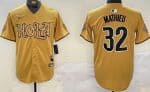 New Orleans Saints #32 Tyrann Mathieu Limitged Gold Nola Baseball Jersey