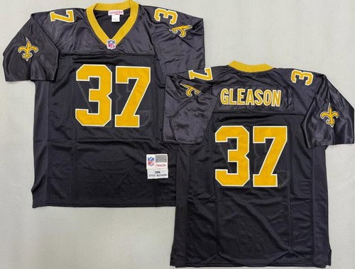 New Orleans Saints #37 Steve Gleason Black 2006 Throwback Jersey