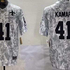 New Orleans Saints #41 Alvin Kamara Limited Arctic Camo 2024 Salute to Service Jersey