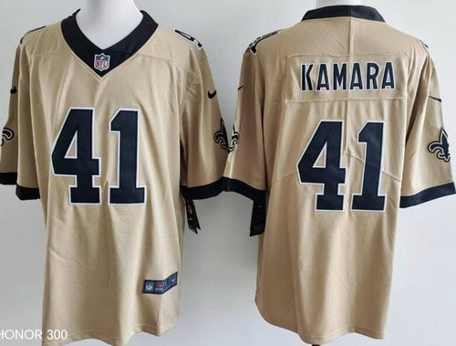 New Orleans Saints #41 Alvin Kamara Limited Gold Alternate Vapor Jersey